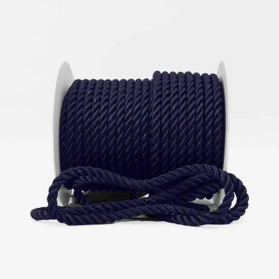 TÅGVIRKE POLYESTER 3-SL LPM BLÅ 12 MM