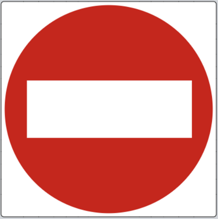 Sign: STOP 150 x 150 mm (Gangway)