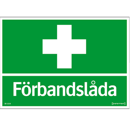 SIGN: FIRST AID KIT 15x10.5CM