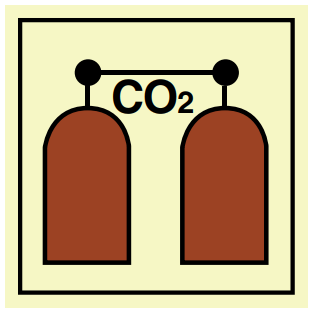 SIGN: CO2 RELEASE 15x15CM