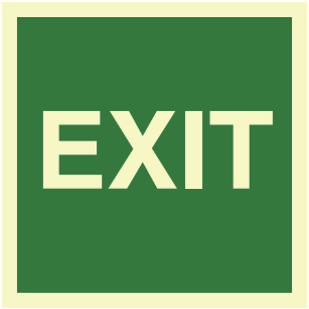 SIGN: EXIT 15x15CM