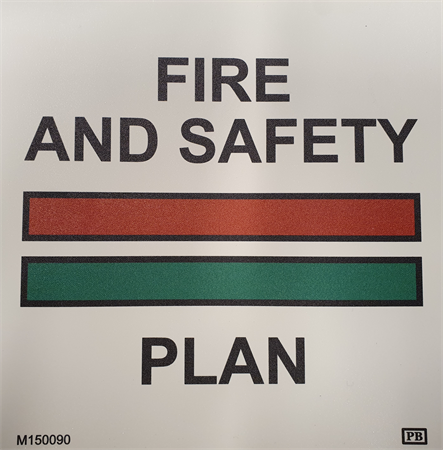 SIGN: FIRE AND SAFETY PLAN 15x15CM