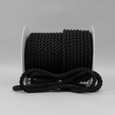 TÅGVIRKE POLYESTER 3-SL LPM SVART 14 MM